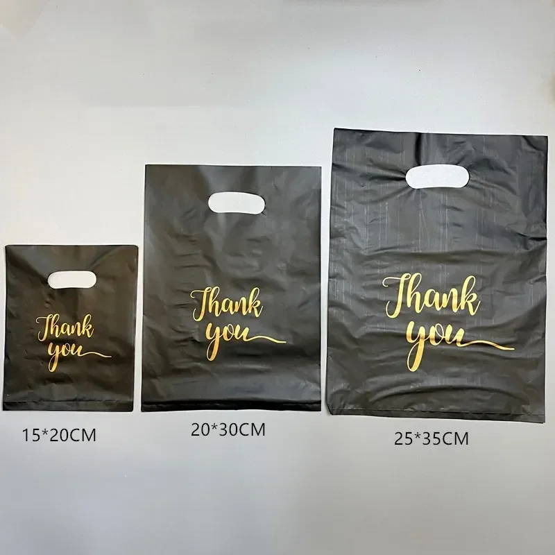 100pcs Thank You Plastic Bags Wedding Party Favor Candy Cookie Wrapping Bags Christmas Gift Packaging Bag Bread Pack Bag