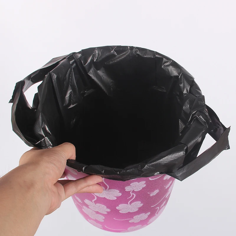 100PCS Black Plastic Shopping Bag Vest Storage Bag Thickened Supermarket Shopping Packing Takeaway Kitchen Garbage Storage Bag