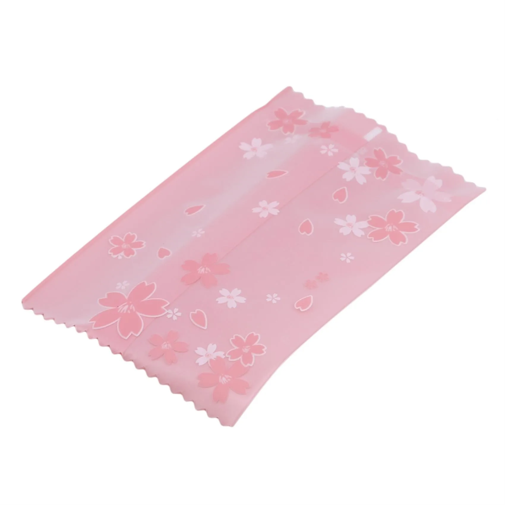 100pcs Multi-size Sakura Pink Cherry Blossom Frosted Self-adhesive Cellophane Bag Self Seal Cookies Packing Plastic Baker's Bags