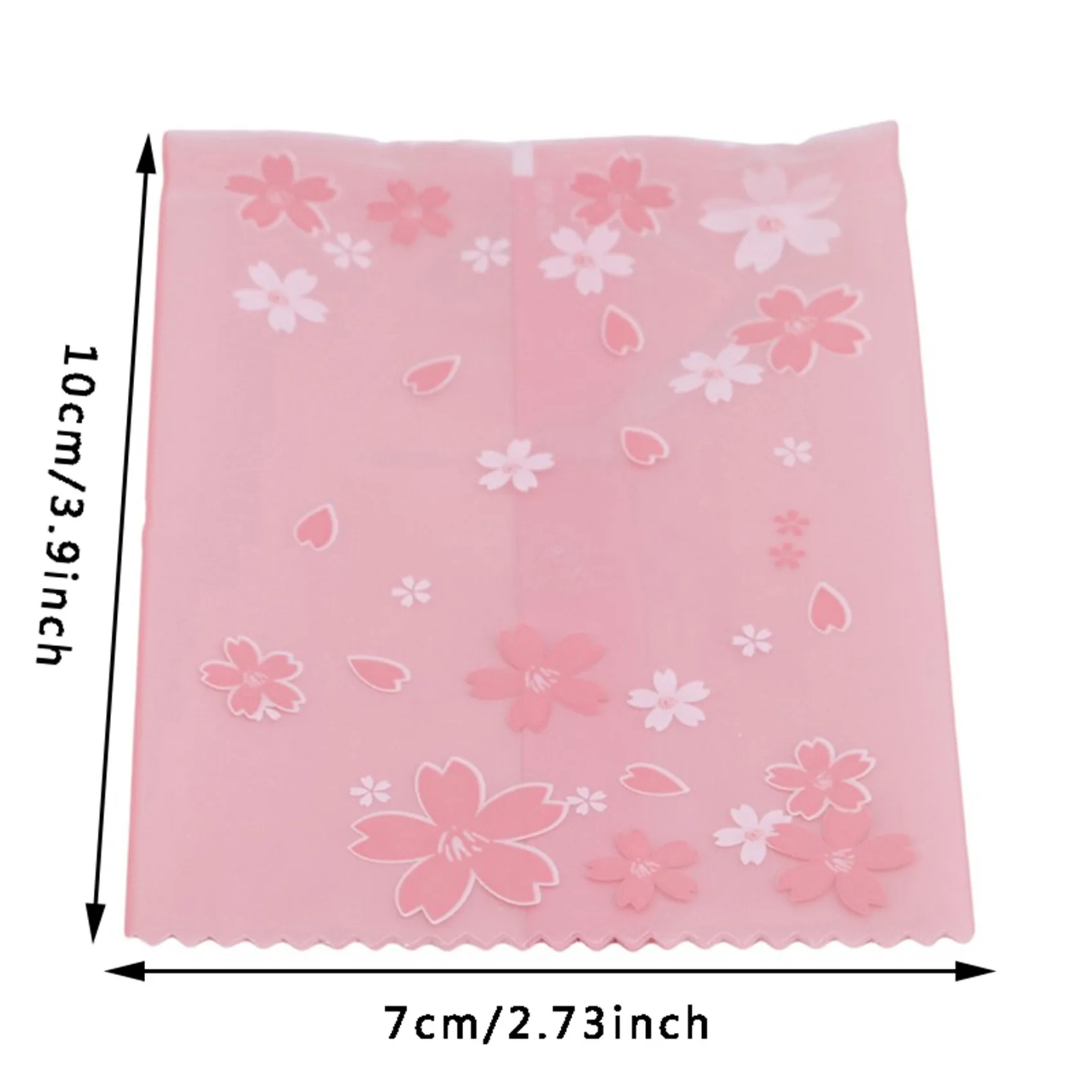 100pcs Multi-size Sakura Pink Cherry Blossom Frosted Self-adhesive Cellophane Bag Self Seal Cookies Packing Plastic Baker's Bags