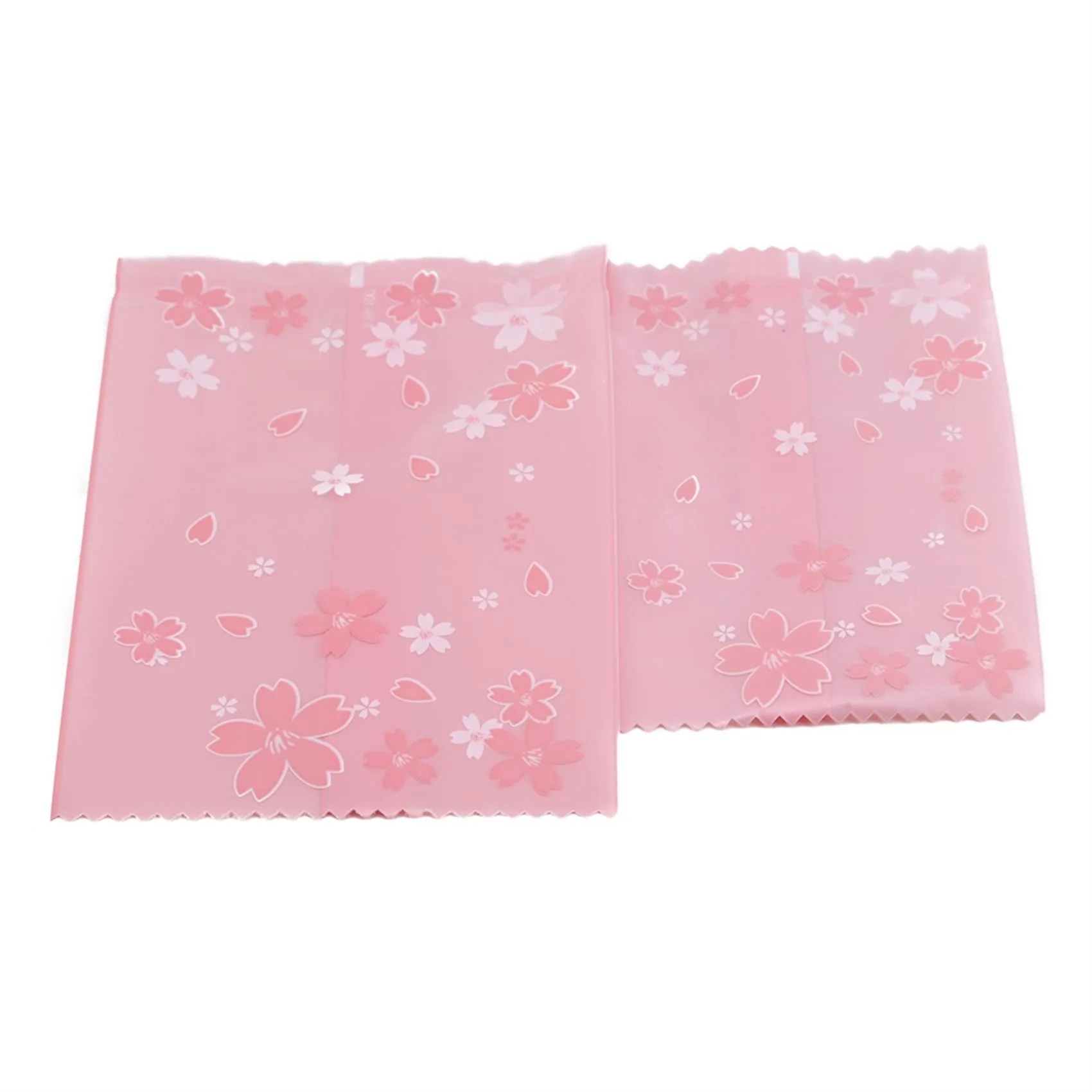 100pcs Multi-size Sakura Pink Cherry Blossom Frosted Self-adhesive Cellophane Bag Self Seal Cookies Packing Plastic Baker's Bags