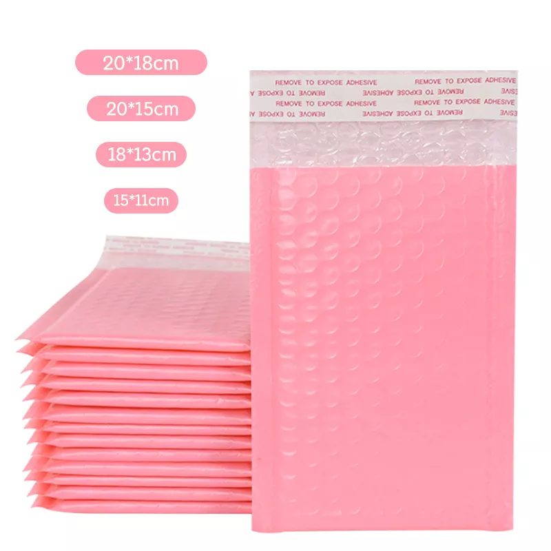 Pink Bubble Packaging Bags for Business 1Set Goods/Gifts/Envelopes/jewelry Package Bag Anti-extrusion Waterproof