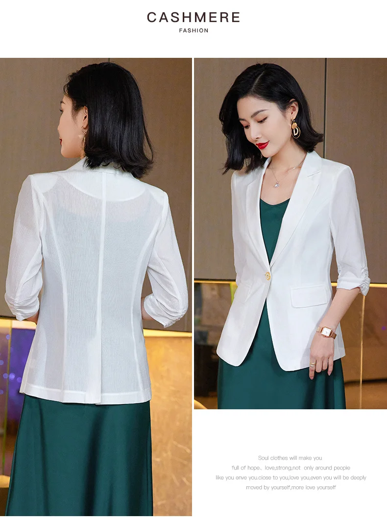 Korean Spring Summer Dress Suits Women Fashion Two Piece Set Outfits Blazer Top Office Ladies Formal OL Work Professional Wear