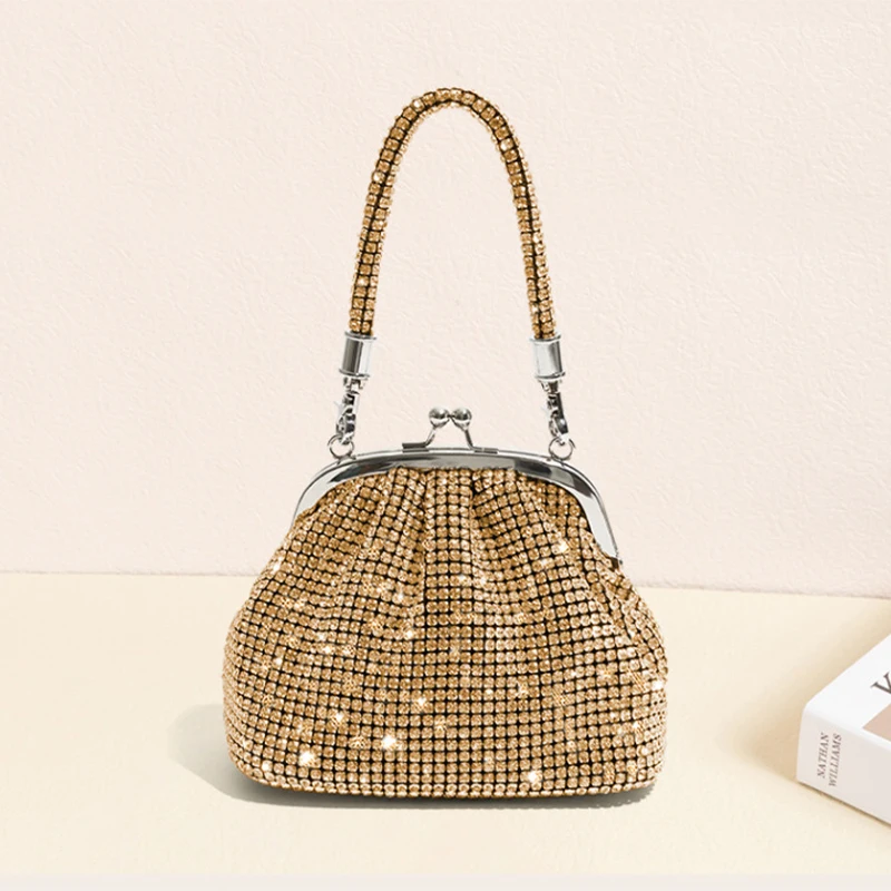 Fashion Trends Purses For Women Hand Bags For Women 2023 New Party Rhinestone Purse Mini Crystal Clutch Bag Makeup Bag