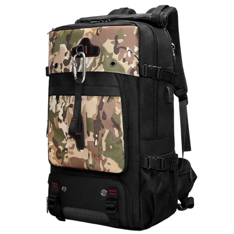New Men's Travel Bag Suitcase Backpack Large Capacity Luggage Bag Multifunctional Waterproof Outdoor Mountaineering Bag