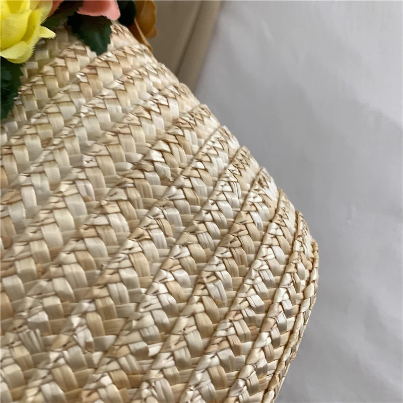 6 Colors Summer Straw Bag Fashion Designer Women Handbag 2024 New Beach Bag Portable Travel  Woven Handle Tote Bag Female Bolsas