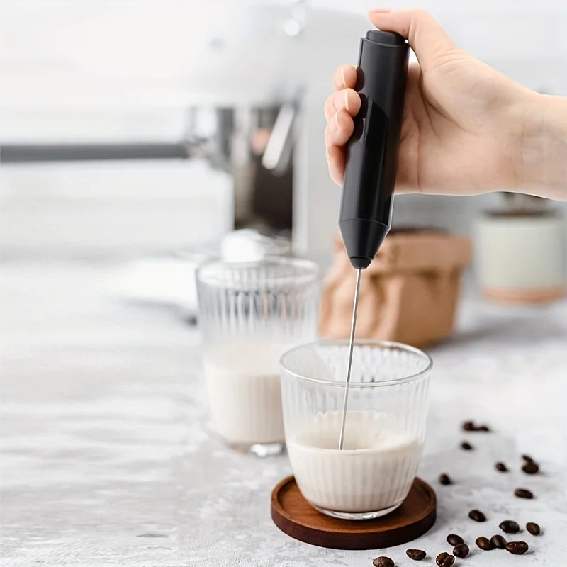 1pc Stainless Steel Handheld Milk Frother for Coffee, Cappuccino, and Chocolate - Perfect for Latte, Cream, and Foam Making