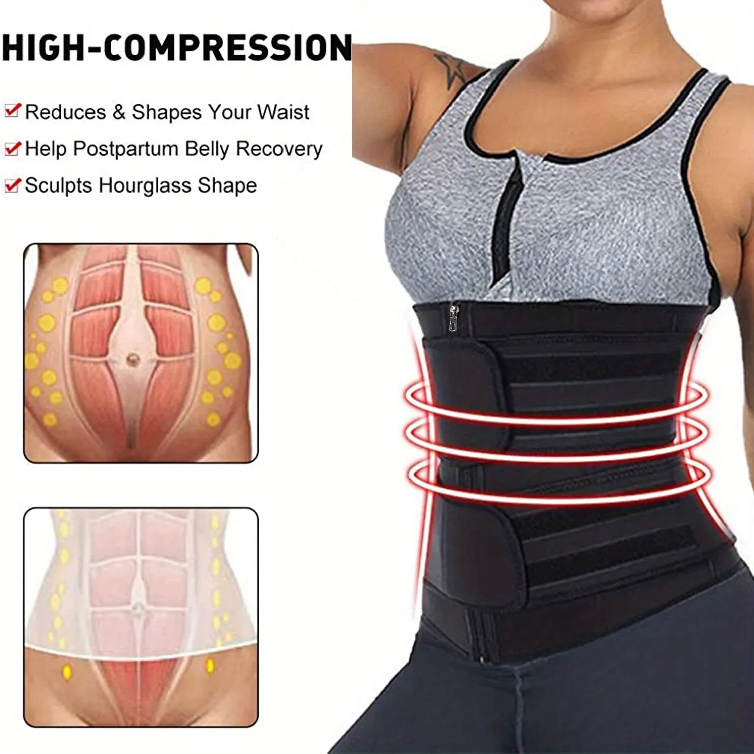 Order A Size Up, Breathable Neoprene Waist Trainer, Trimmer Belt, Body Shapewear For Women