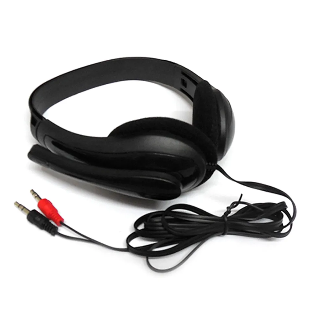 Single Double 3.5mm Plug Wired Headphone PC Gaming Headset Stereo Noise Reduction Earphone With Mic For PS4 Laptop Computer