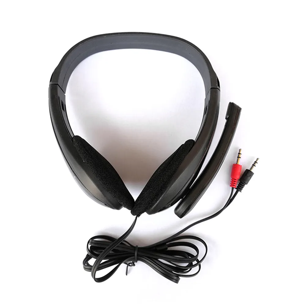 Single Double 3.5mm Plug Wired Headphone PC Gaming Headset Stereo Noise Reduction Earphone With Mic For PS4 Laptop Computer