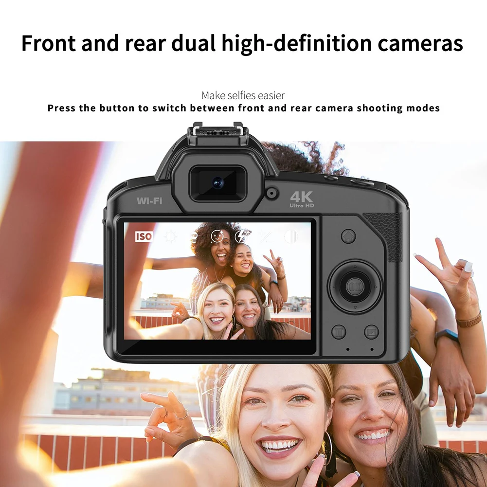 HD WiFi Digital Camera 4K Recording DSLR Camera Digital Shoot Camera With 16X Digital Zoom 4K Dual Lens Professional Camcorder