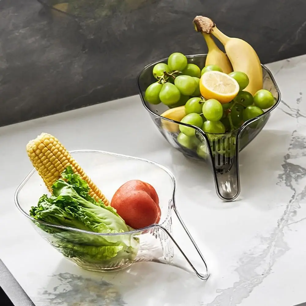 Multifunctional Drain Basket Drain Bowl Household Sink Vegetable Basin Kitchen Washing Fruit Plate Plastic