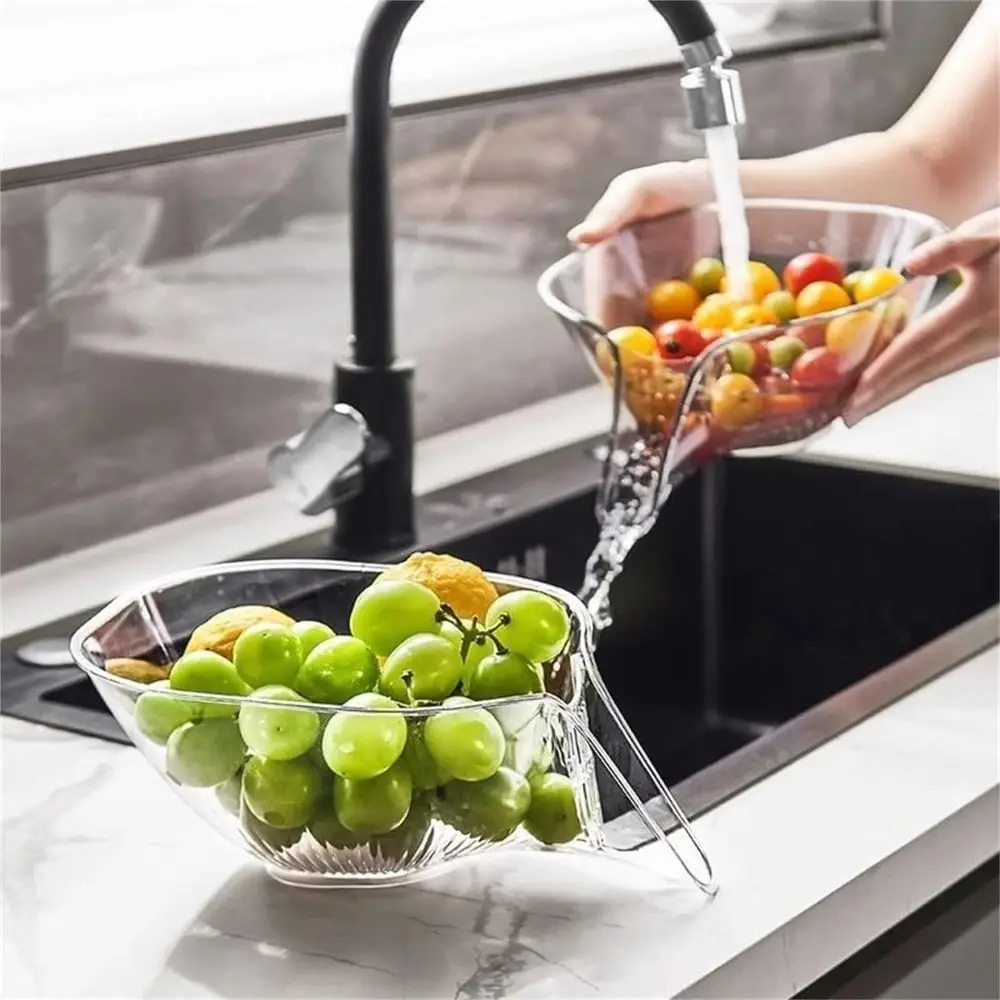 Multifunctional Drain Basket Drain Bowl Household Sink Vegetable Basin Kitchen Washing Fruit Plate Plastic