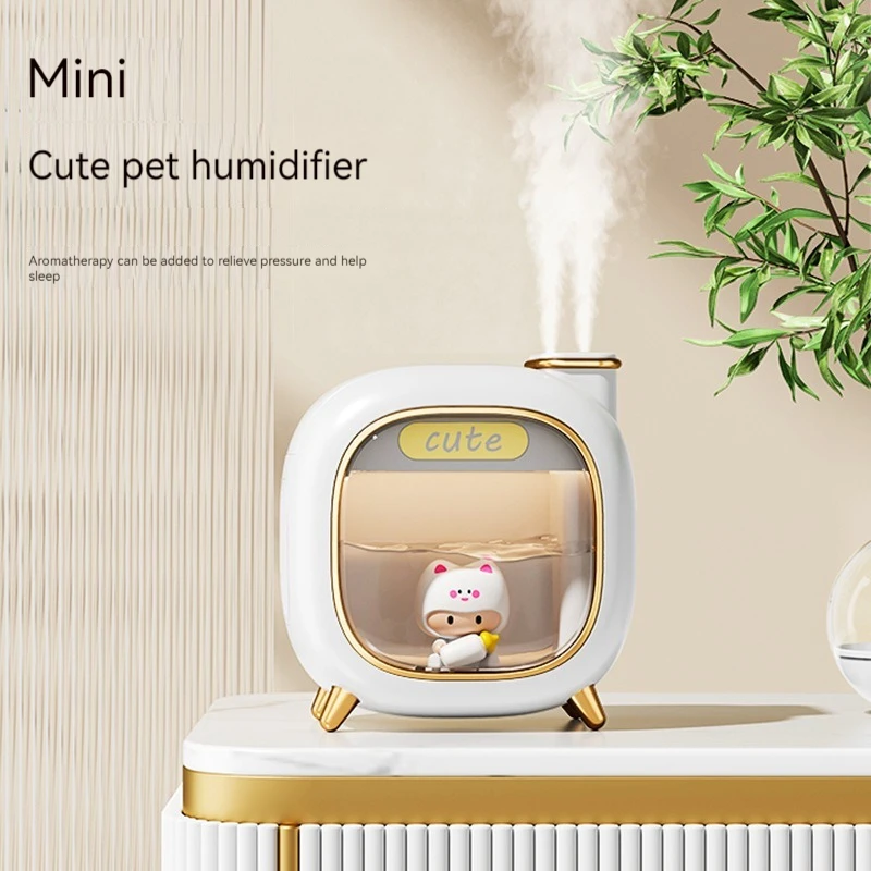 Humidifier Mini USB Double Spray Air Humidifier Home Bedroom Night Light Aroma Hydration Spray Air Humidifier Small Gift