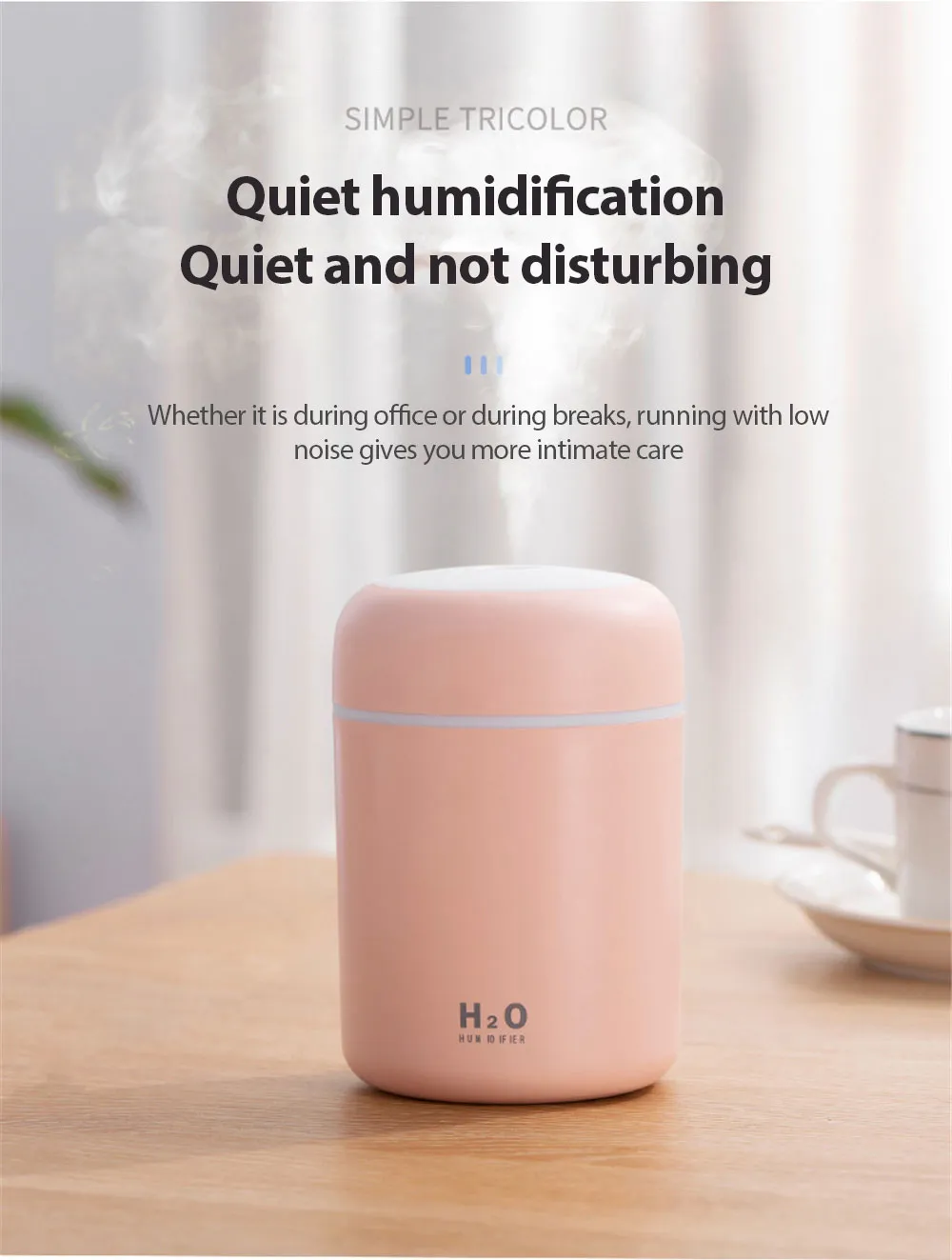 300ml Air Humidifier Portable Ultrasonic Colorful Light H2O Aroma Diffuser Cool Mist For Car Bedroom Home Purifier Humificador