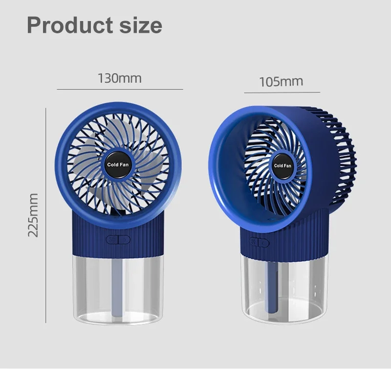 Misting USB Humidifier Cooling Fan 2-in-1 Powerful Electric Fan Handheld Home Office Fan Cooling Tool