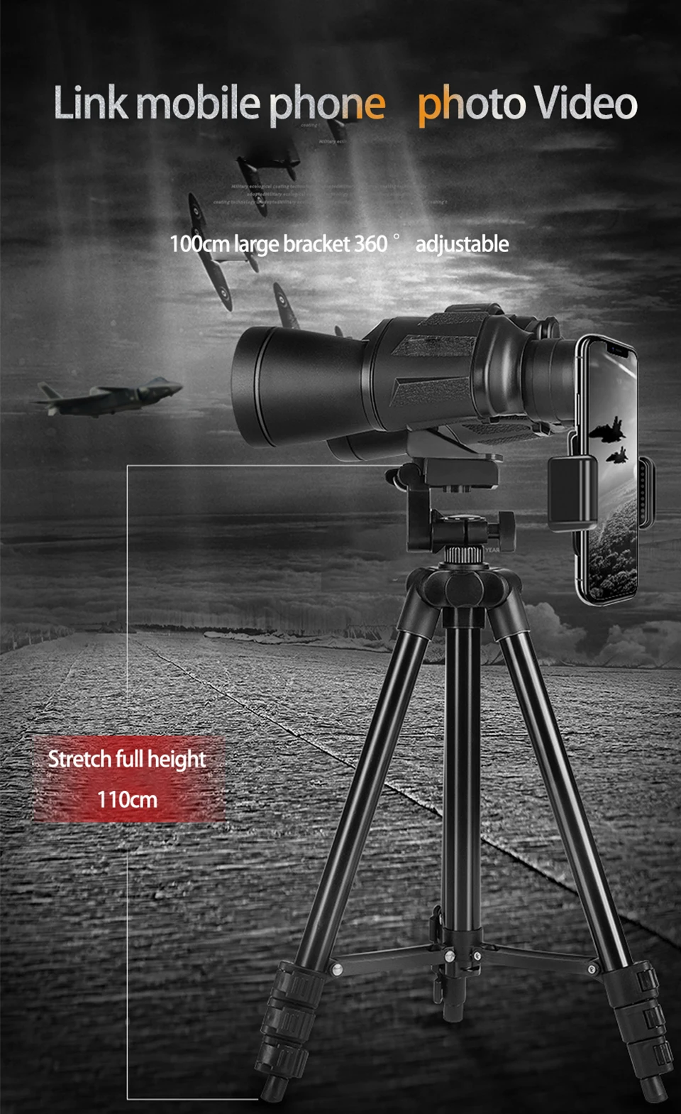 50000M German Military 20X50 Zoom HD BAK4-Prism Powerful Binoculars Long Range Professional Telescope Low Night Vision Camping
