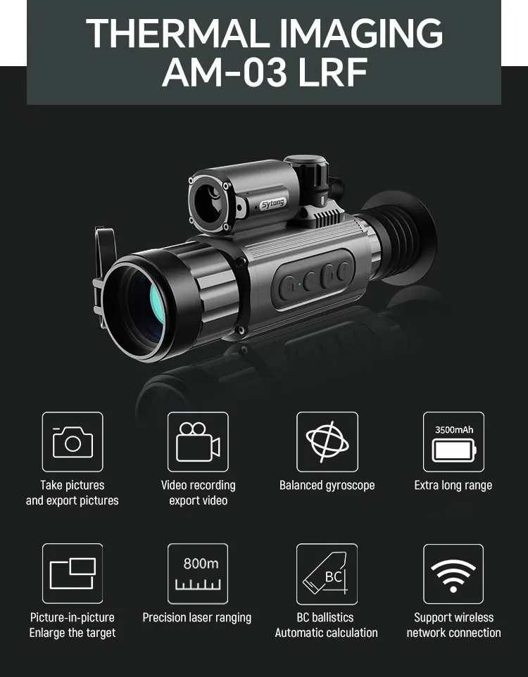 Sytong AM03 Thermal Imager for Hunting WiFi Night Vision Infrared Thermal Scope VS HT C8 Monocular Riflescope Outdoor with Laser