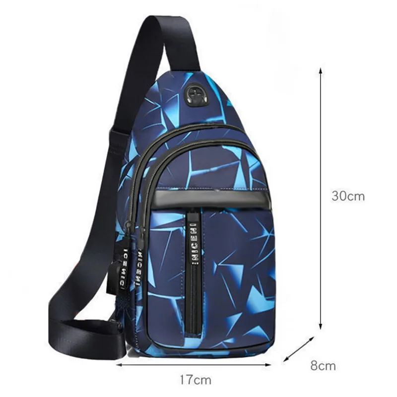 Men Anti Theft Chest Bag Shoulder Bags Short Trip Bags Men'S Leather Sling Pack Usb Charging Crossbody Travel Hiking Package