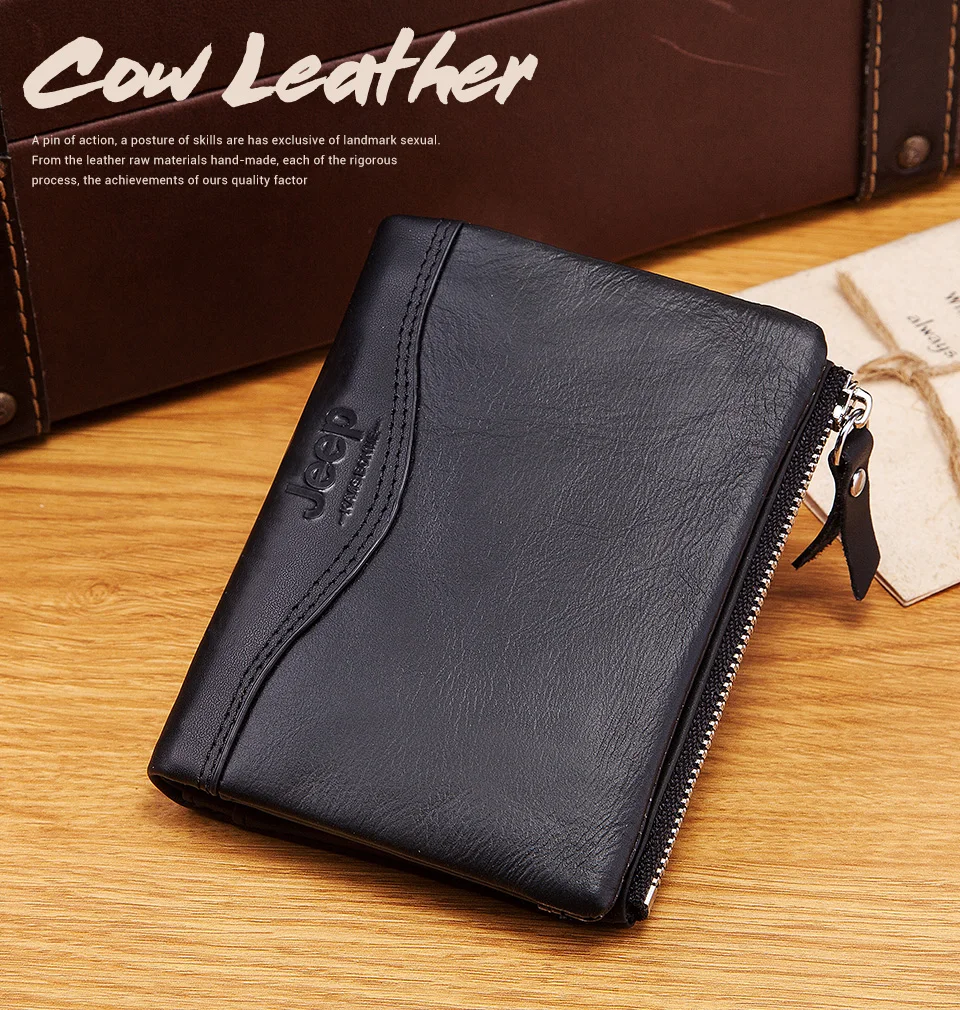 Top Quality Genuine Cow Leather Wallet Men Hasp Design Short Purse With Passport Photo Holder For Male Clutch Wallets Engraving