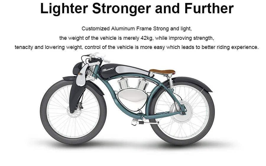 Munro2.0 luxury Electric Motorcycle 26inch electric bicycle 48V lithium battery smart super E-motor 50km Maximum battery life