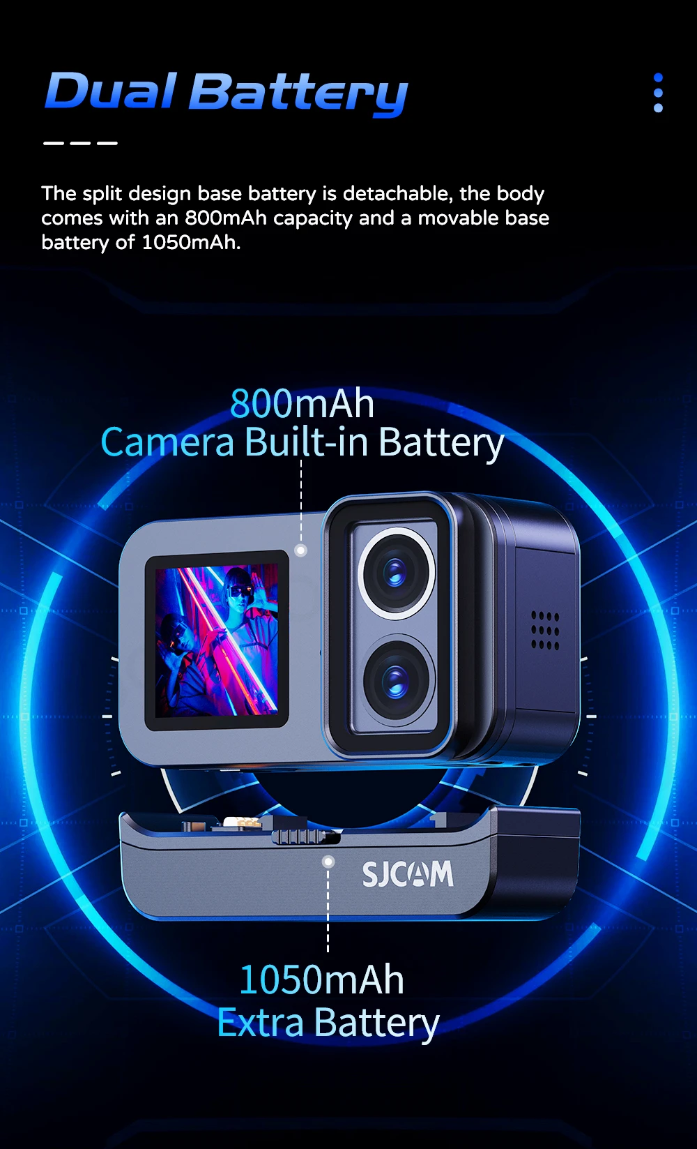 SJCAM SJ20 Dual cameras Dual Lens 4K Action Camera Waterproof 5G WiFi Touch Screen action cam camera sport helmet New In 2024