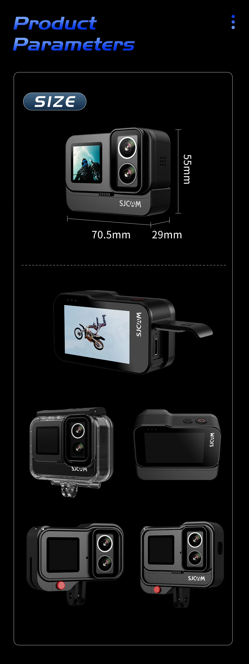 SJCAM SJ20 Dual cameras Dual Lens 4K Action Camera Waterproof 5G WiFi Touch Screen action cam camera sport helmet New In 2024