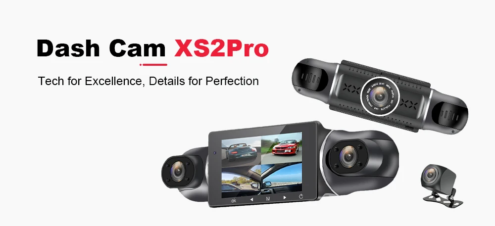 PSTIG 1080P GPS WIFI Dash Cam XS2PRO Front Left Right Rear Four Cameras 24H Parking Monitoring Night Vision CAR DVR