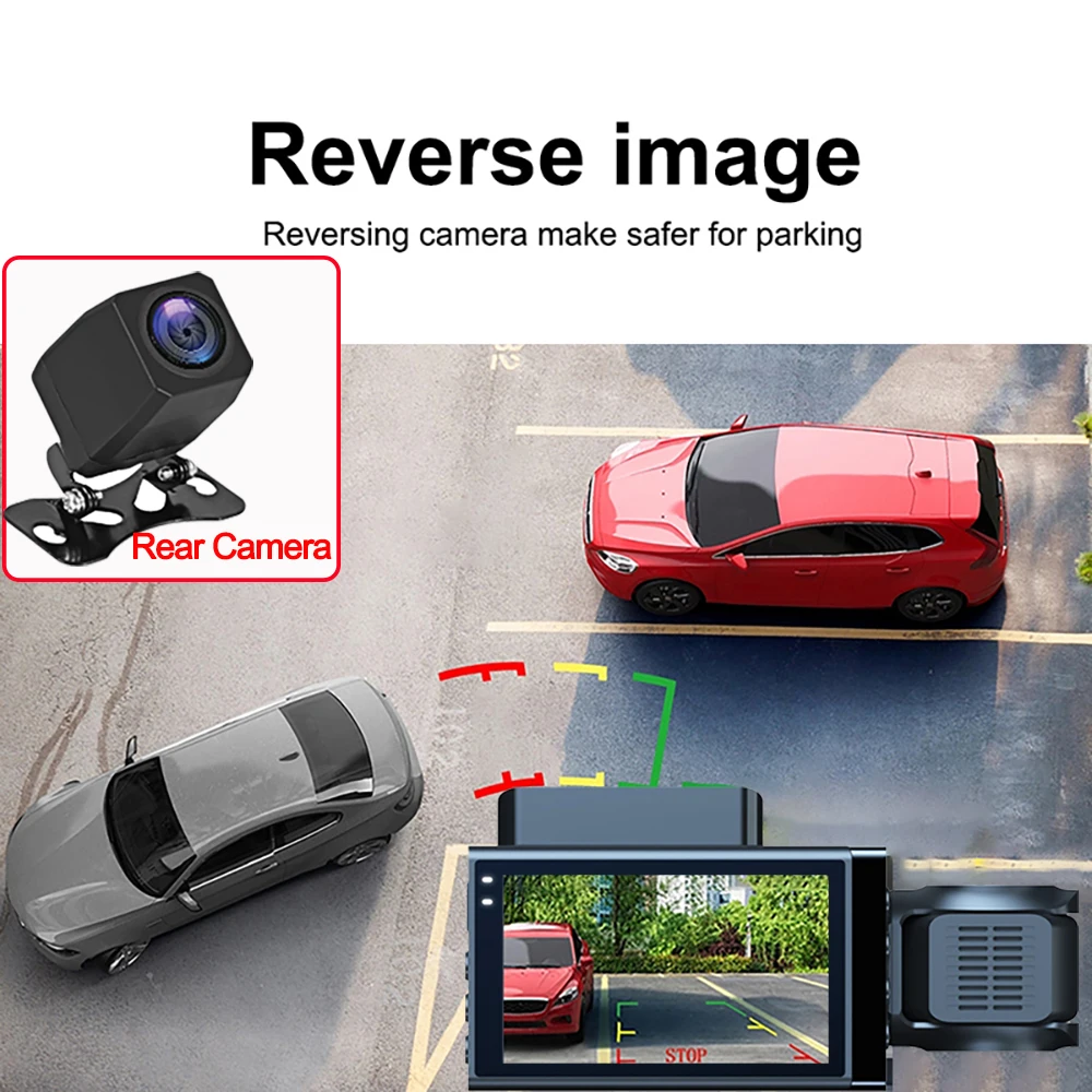 4K Car Dvr in the Car GPS 3Lens Dash Cam for Cars WIFI Video Recorder Rear View Camera for Vehicle Night Vision Car Assecories