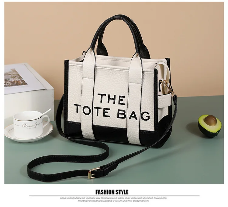 Women's Tote Bag 2024 New Leather Letters Shoulder Messenger Trend Fashion Color Matching Designer Bag Handbags