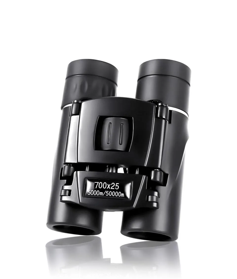 700x25 HD Zoom Portable Powerful Binoculars Long Range Telescope Jumelles Folding Low Light Night Vision Binoculars for Hunting