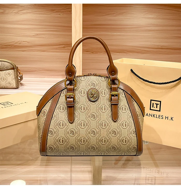 Light Luxury Brand Genuine Leather Women's Bag 2024 New High Capacity Designer Mom's Bag Women's One Shoulder Handheld Briefcase