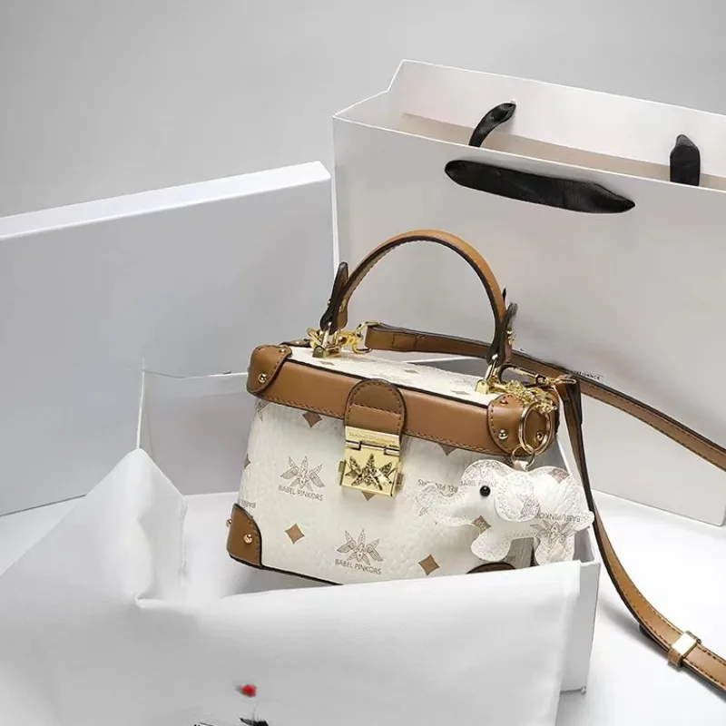 French Elegant Print Shoulder Bags 2024 New Sweet PU Crossbody Bags Luxury Design New Trendy Handbags for Women Bolsa