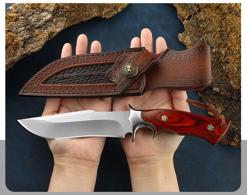 Broken General Lion King Outdoor Straight Knife Camping Knife Defensive Knife Mini Pocket Knife Wilderness Survival Knife m390