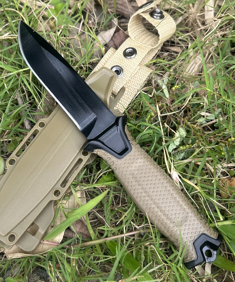Portable multifunctional life knife with jacket, stainless steel outdoor CAM portable sharp pocket knife