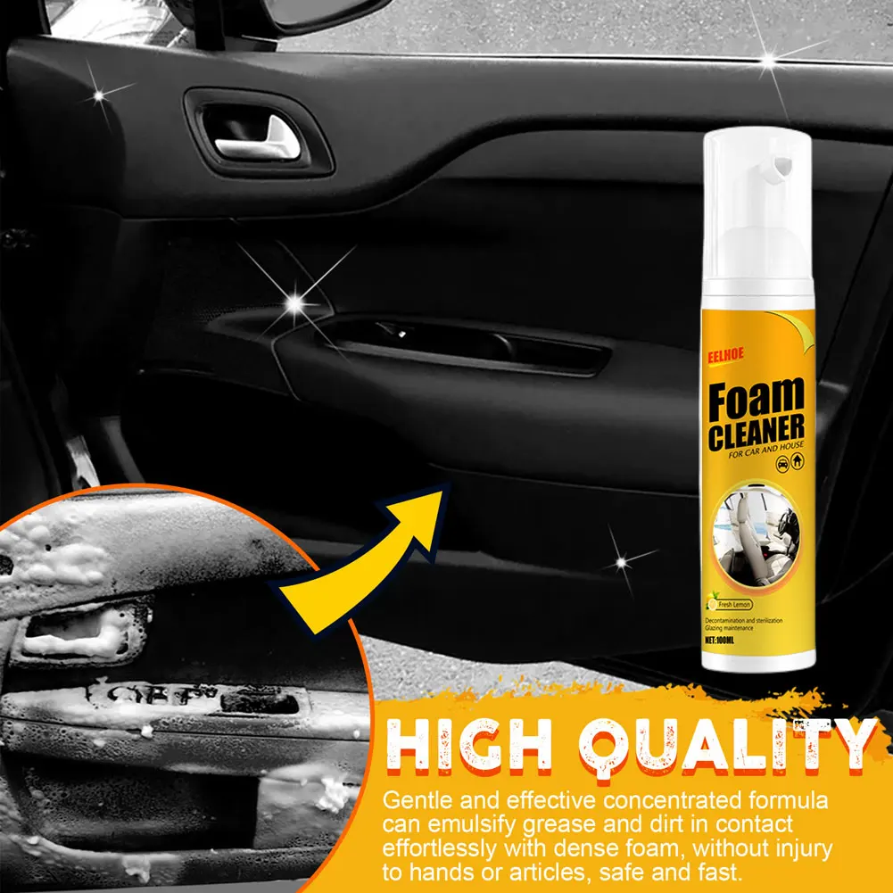 30/60/100/150ML Multi-Purpose Foam Cleaner Spray Foam Cleaner Bubble Cleaner Car Interior Wash Maintenance for Auto Home Use