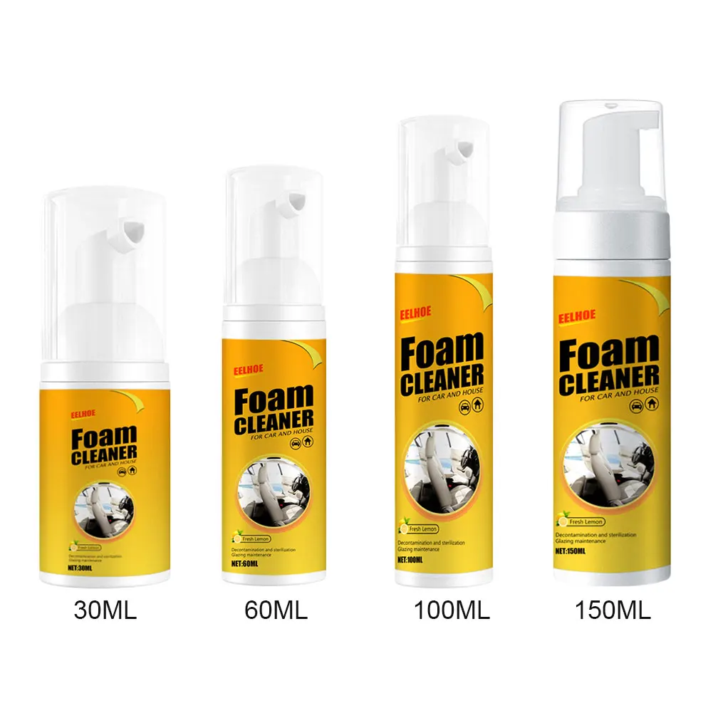 30/60/100/150ML Multi-Purpose Foam Cleaner Spray Foam Cleaner Bubble Cleaner Car Interior Wash Maintenance for Auto Home Use