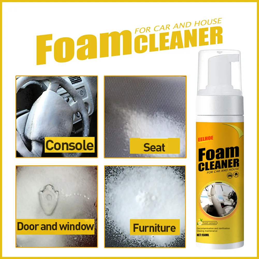 30/60/100/150ML Multi-Purpose Foam Cleaner Spray Foam Cleaner Bubble Cleaner Car Interior Wash Maintenance for Auto Home Use