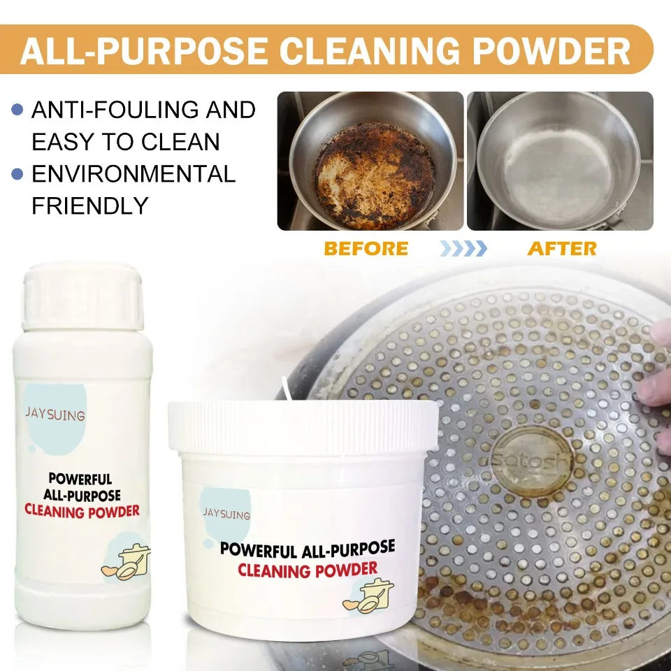 Powerful Kitchen Powder Cleaner 110/250g All-Purpose Effectively Remove Kitchen Stains Whitening Multifunctional Bubble Powder