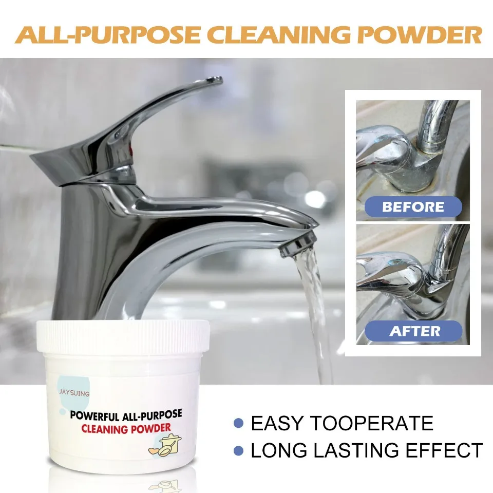 Powerful Kitchen Powder Cleaner 110/250g All-Purpose Effectively Remove Kitchen Stains Whitening Multifunctional Bubble Powder