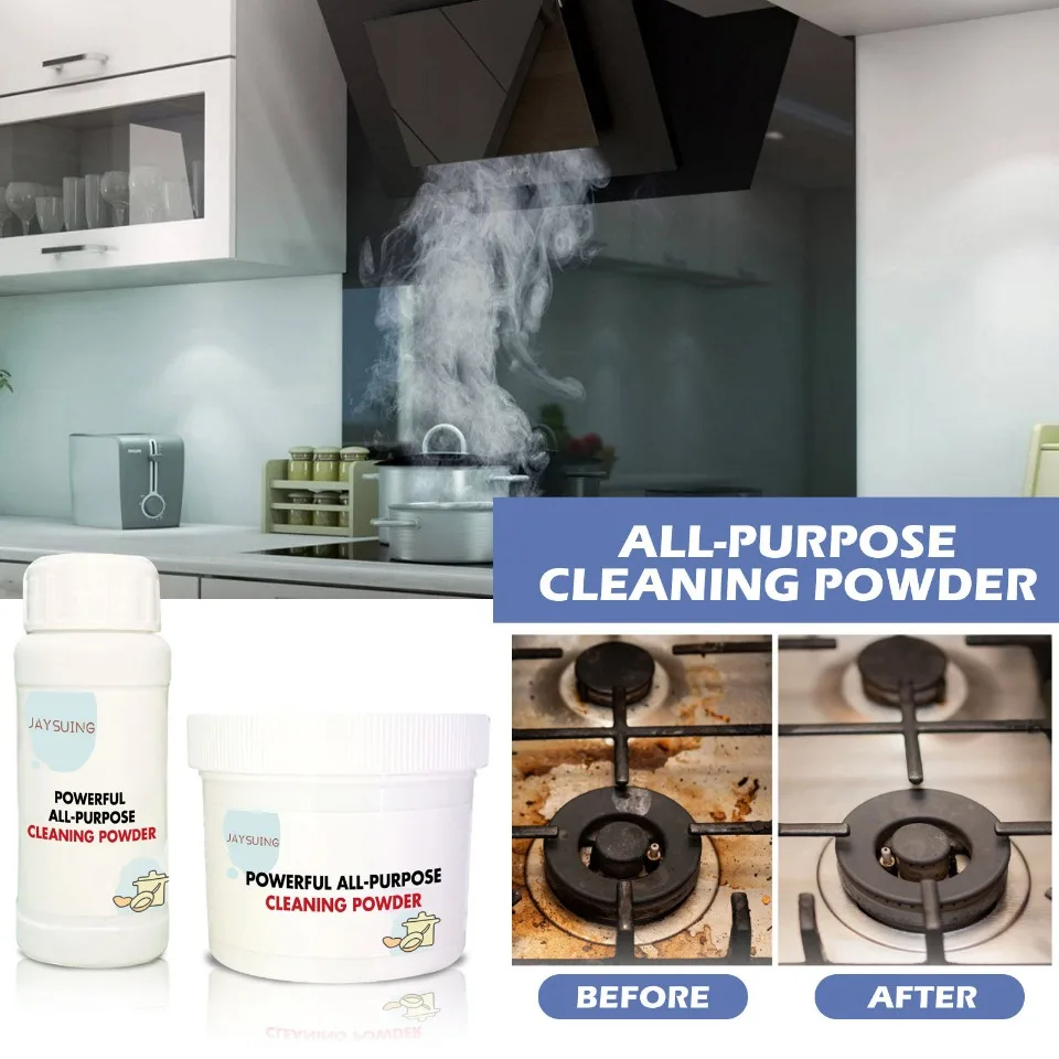 Powerful Kitchen Powder Cleaner 110/250g All-Purpose Effectively Remove Kitchen Stains Whitening Multifunctional Bubble Powder