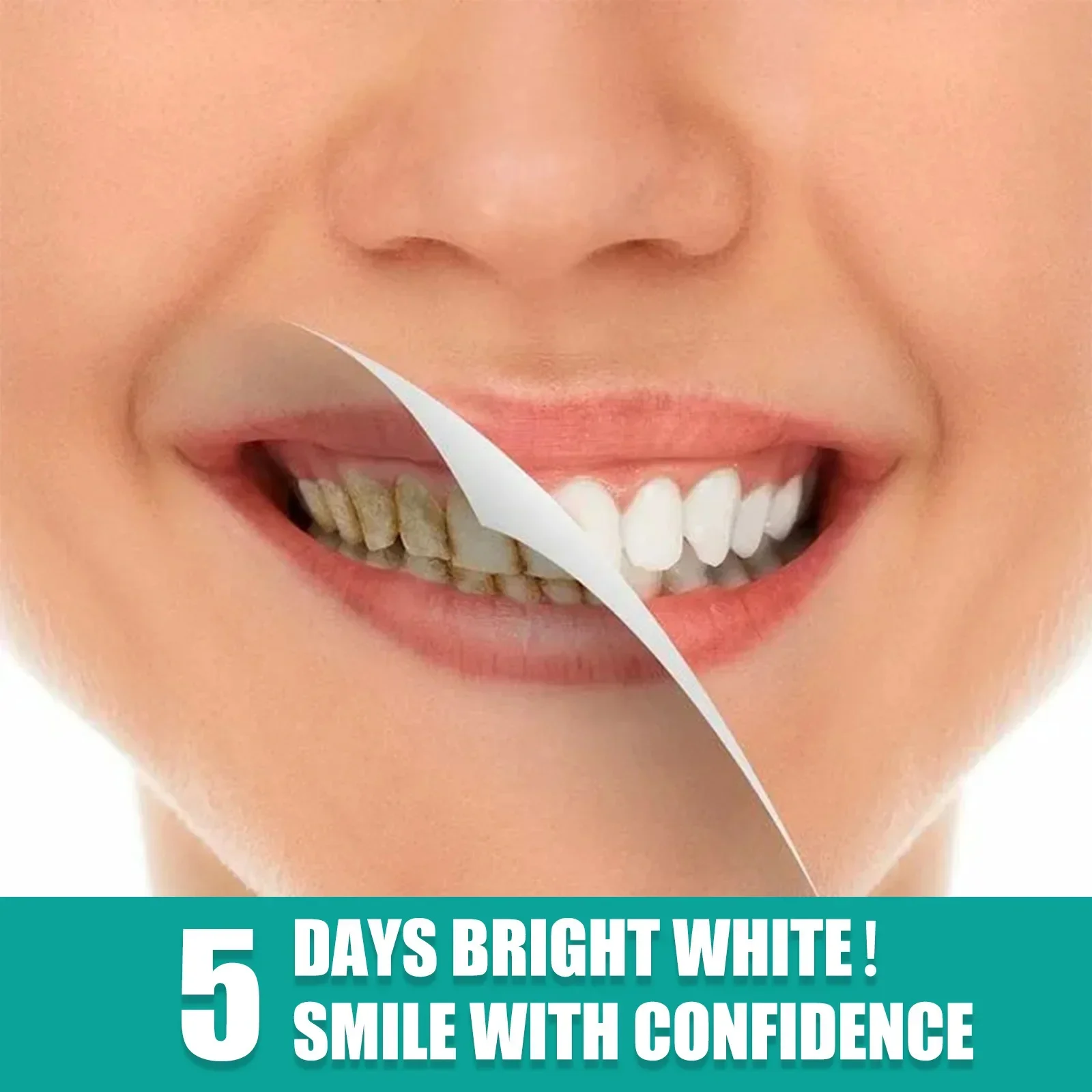 5 Days Teeth Whitening Toothpaste Remove Plaque Stains Powder Deep Cleaning Oral Hygiene Fresh Breath Brightening Tooth Care 50g