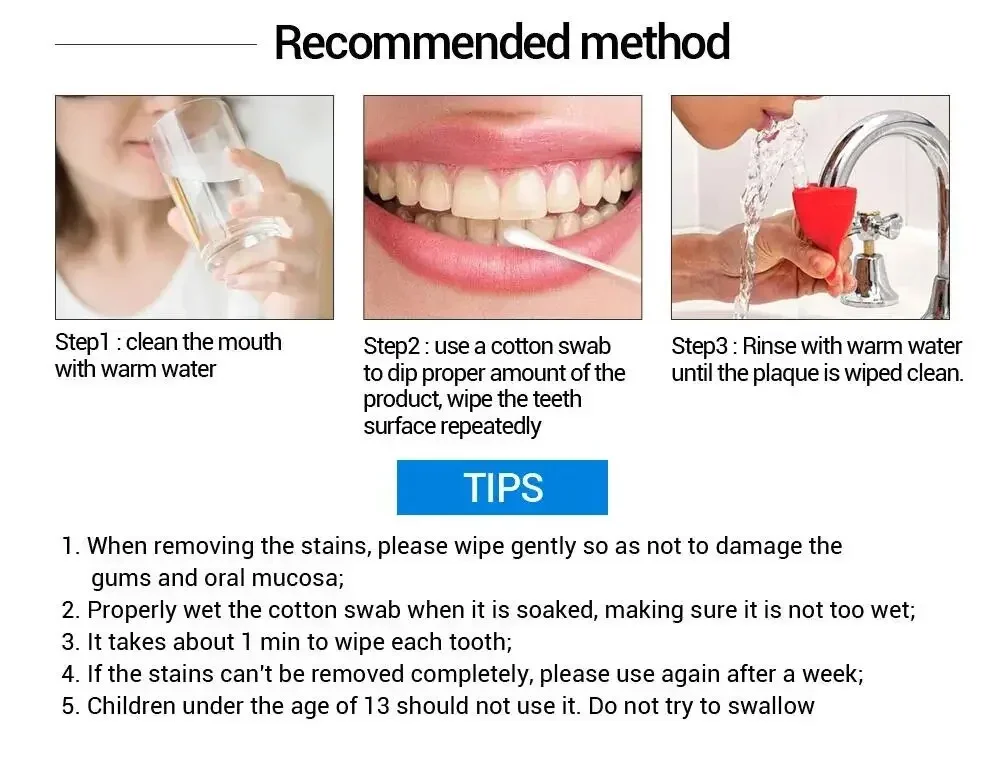 5 Days Teeth Whitening Toothpaste Remove Plaque Stains Powder Deep Cleaning Oral Hygiene Fresh Breath Brightening Tooth Care 50g