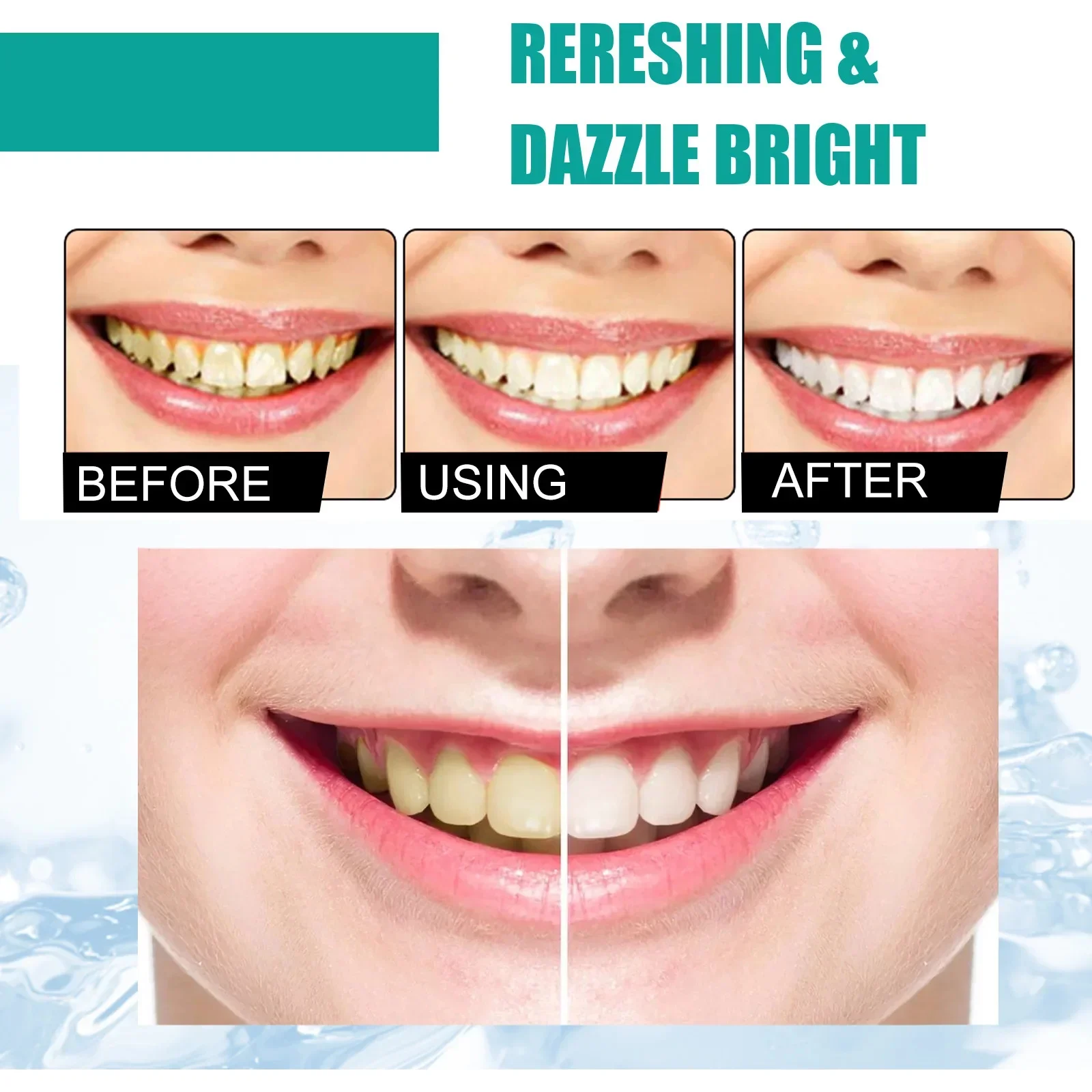 5 Days Teeth Whitening Toothpaste Remove Plaque Stains Powder Deep Cleaning Oral Hygiene Fresh Breath Brightening Tooth Care 50g
