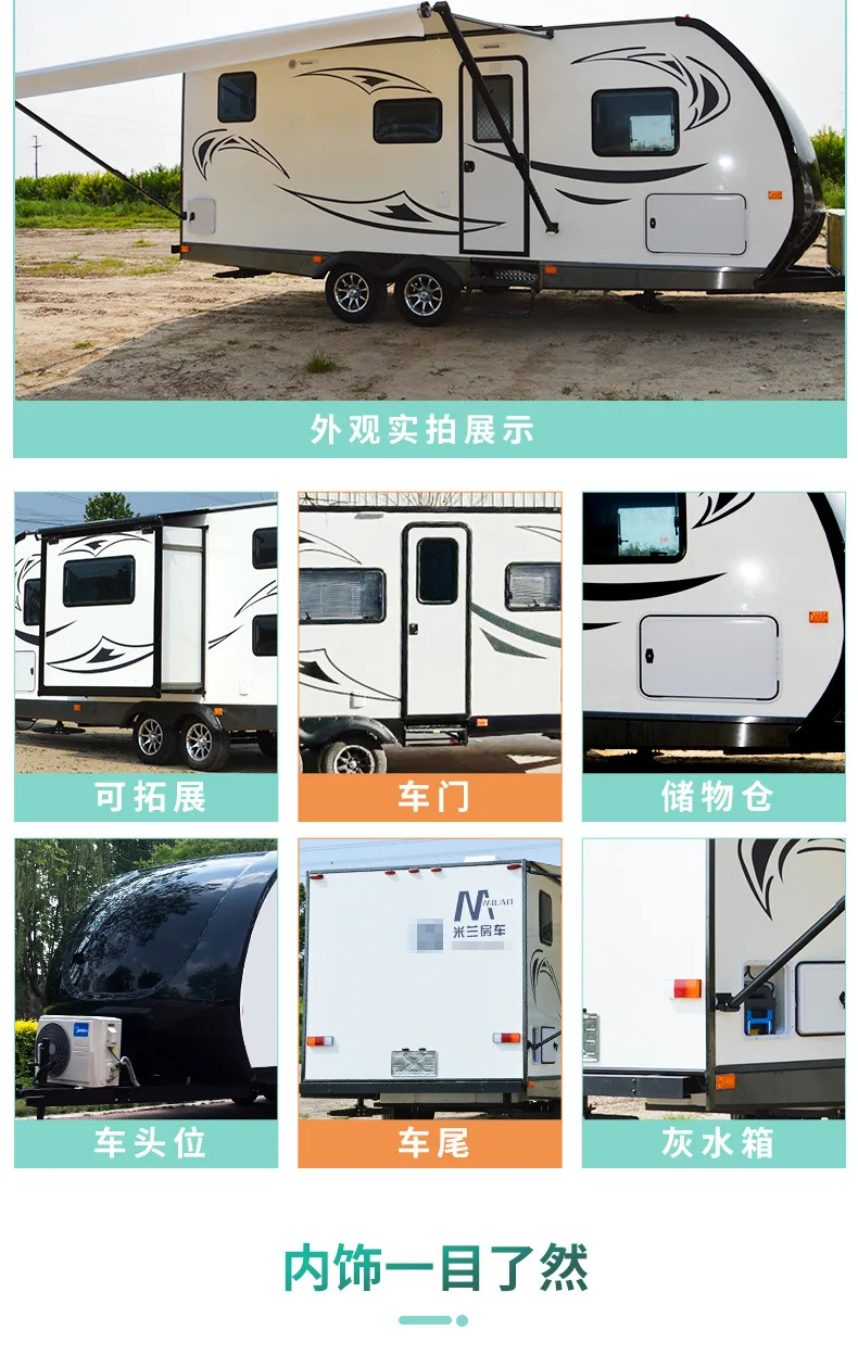 Outdoor Camper Trailer, RV, RV, Mobile Cabin Towing Camper, License Plated And Road-worthy