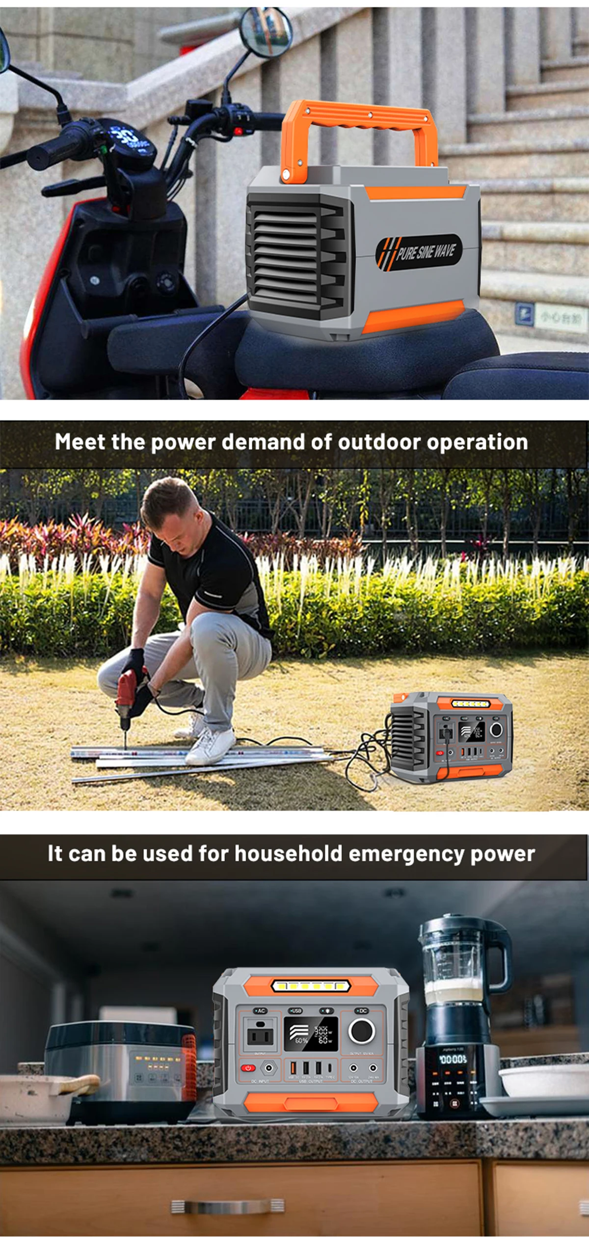 78000mAh Solar Power Pack 288Wh 3.7V Battery Charging Station Portable Generator Emergency Rescue Essential Outdoor Home Storage