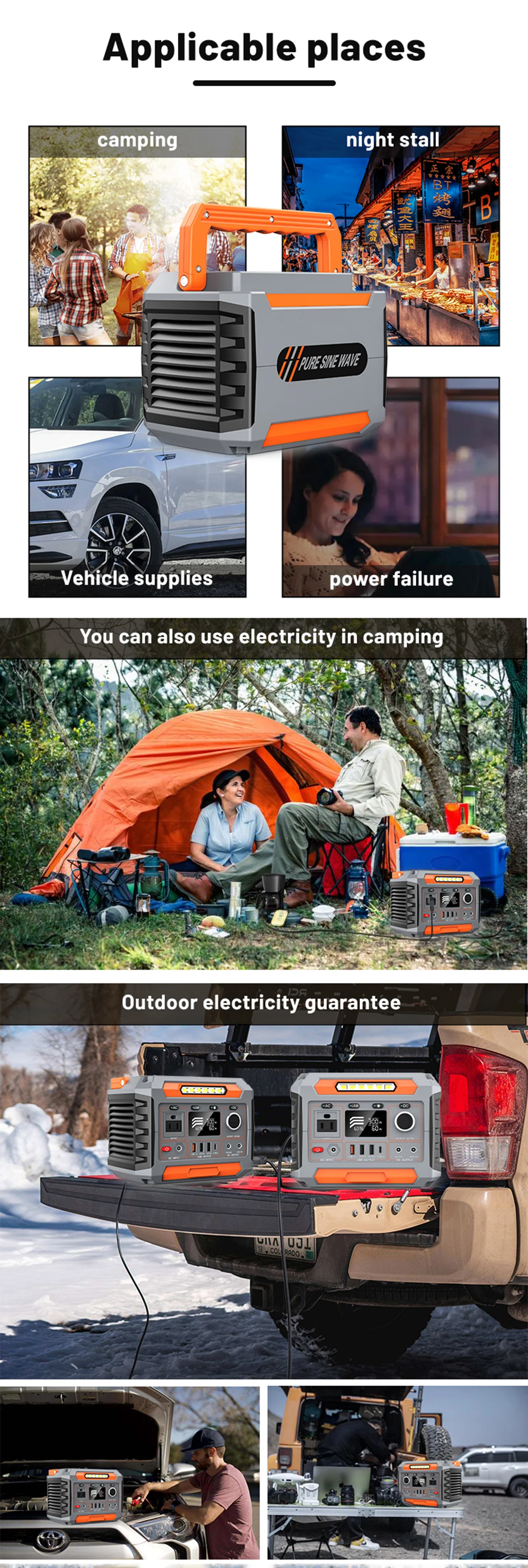 78000mAh Solar Power Pack 288Wh 3.7V Battery Charging Station Portable Generator Emergency Rescue Essential Outdoor Home Storage