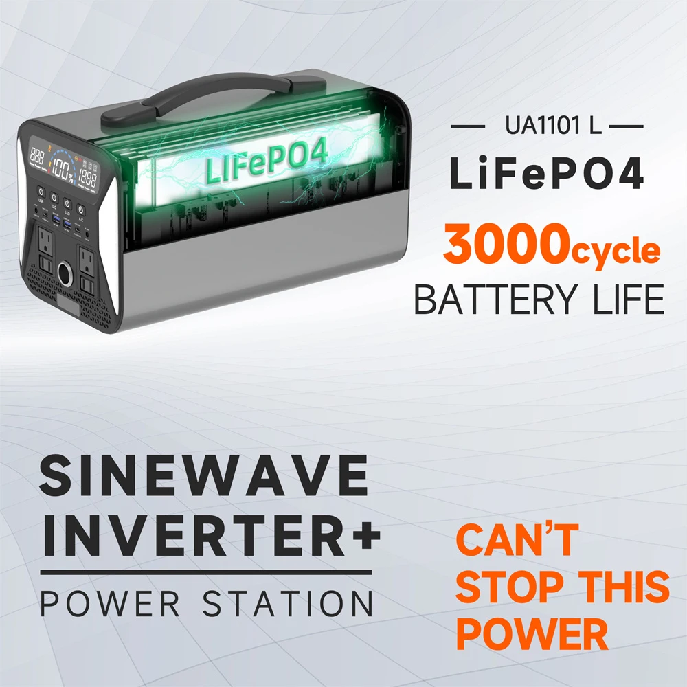 1000W Best Portable Power Station LifePo4 Battery Powerful Power Bank Solar Powered Fountain Batteries Charging Station