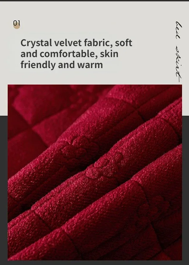 Luxury Winter Crystal Velvet Thicken Quilted Bedspread King Queen Size Flannel Bed Skirt Not Including Pillowcase