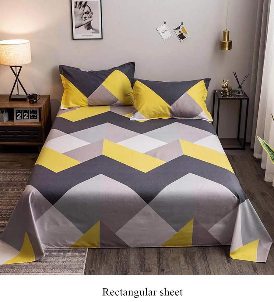 Luxury bedding set king size duvet cover bed sheet and pillowcase geometry printed nordic style bedclothes home textiles